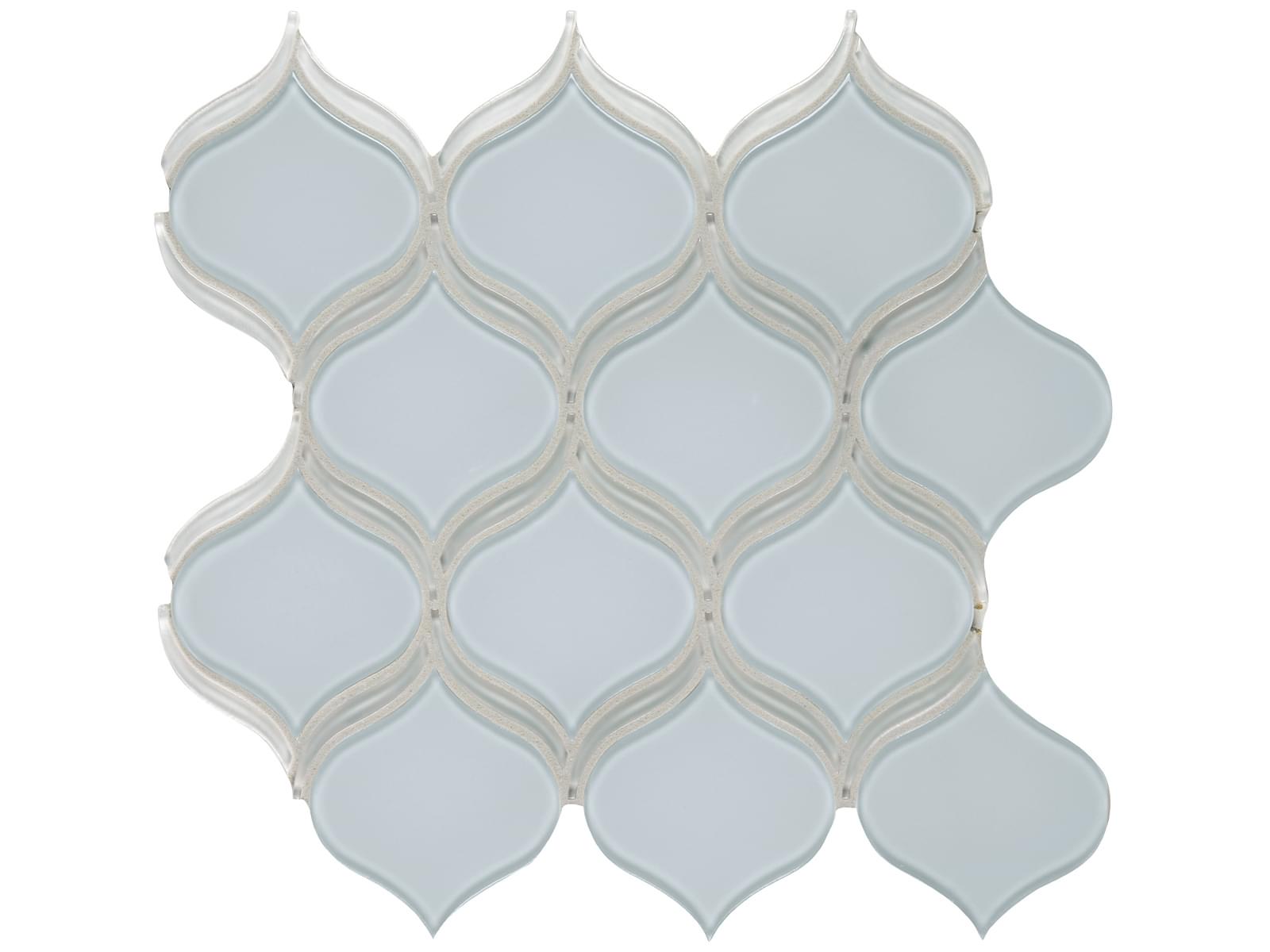 Anatolia - Element - Skylight - Mosaïque de verre lustrée arabesque 30,9 x 29,1 cm (12 x 12 po)