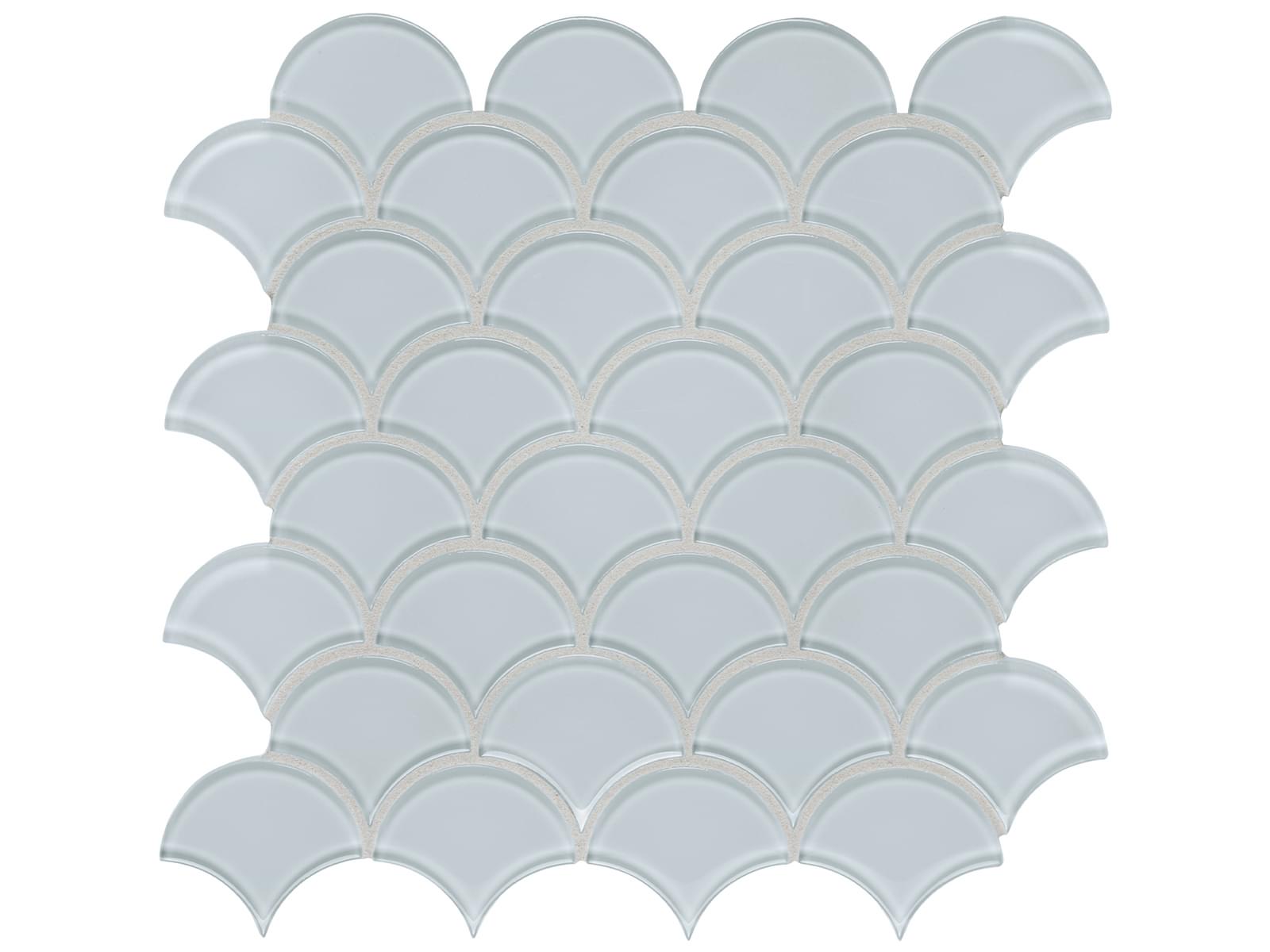 Anatolia - Element - Skylight - Mosaïque de verre lustrée en écailles 30,3 x 29,6 cm (12 x 12 po)