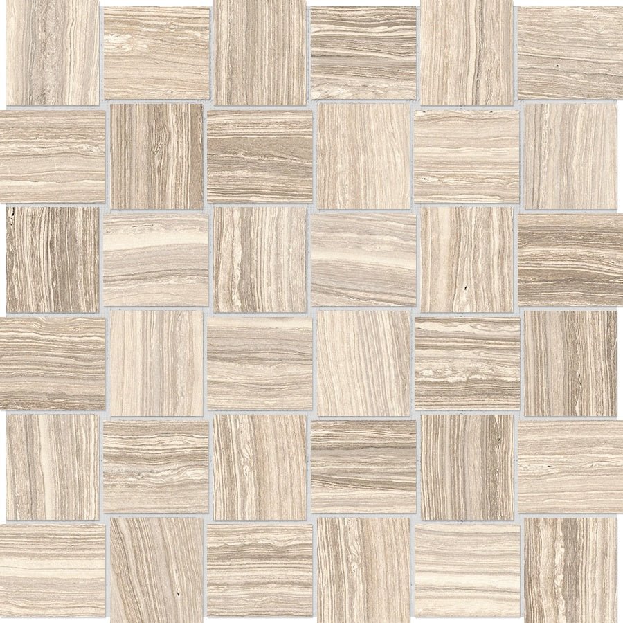 Anatolia - Eramosa Sand Random Strip Matte Glazed Porcelain Mosaic || 4501-0091-0 - Ceramed
