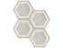 Anatolia - Form - Sand - Tuile hexagonale encadrée de porcelaine émaillée mate 17,5 cm (7 po)