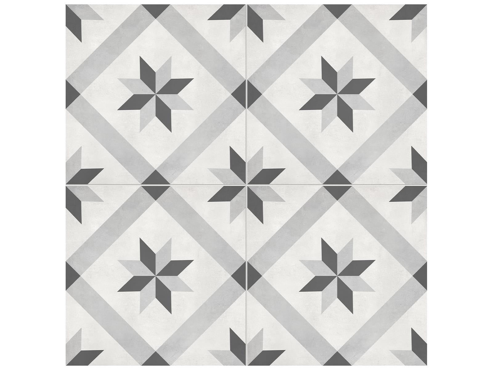 Anatolia - Form - Ice - Tuile décorative Compass de porcelaine émaillée mate 20 x 20 cm (8 x 8 po)