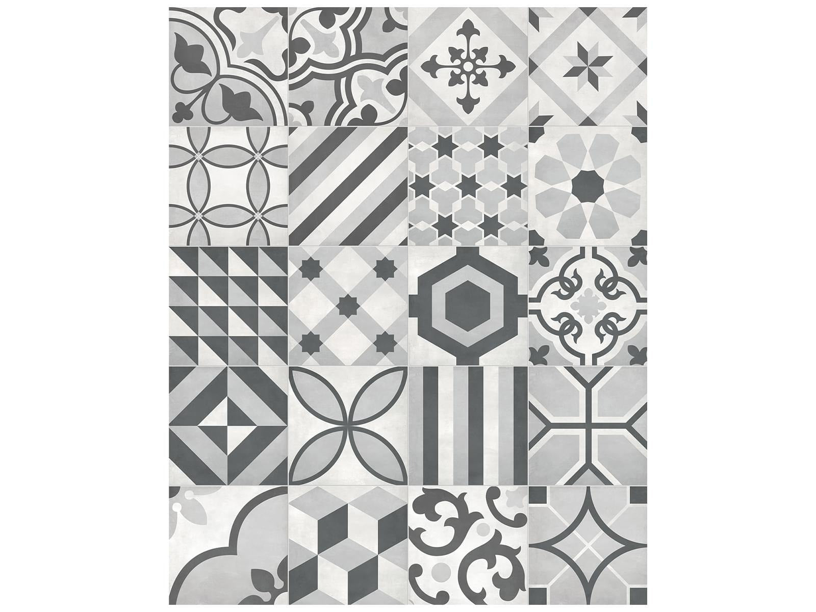 Anatolia - Form - Ice - Tuile décorative Deco Blend de porcelaine émaillée mate 20 x 20 cm (8 x 8 po)