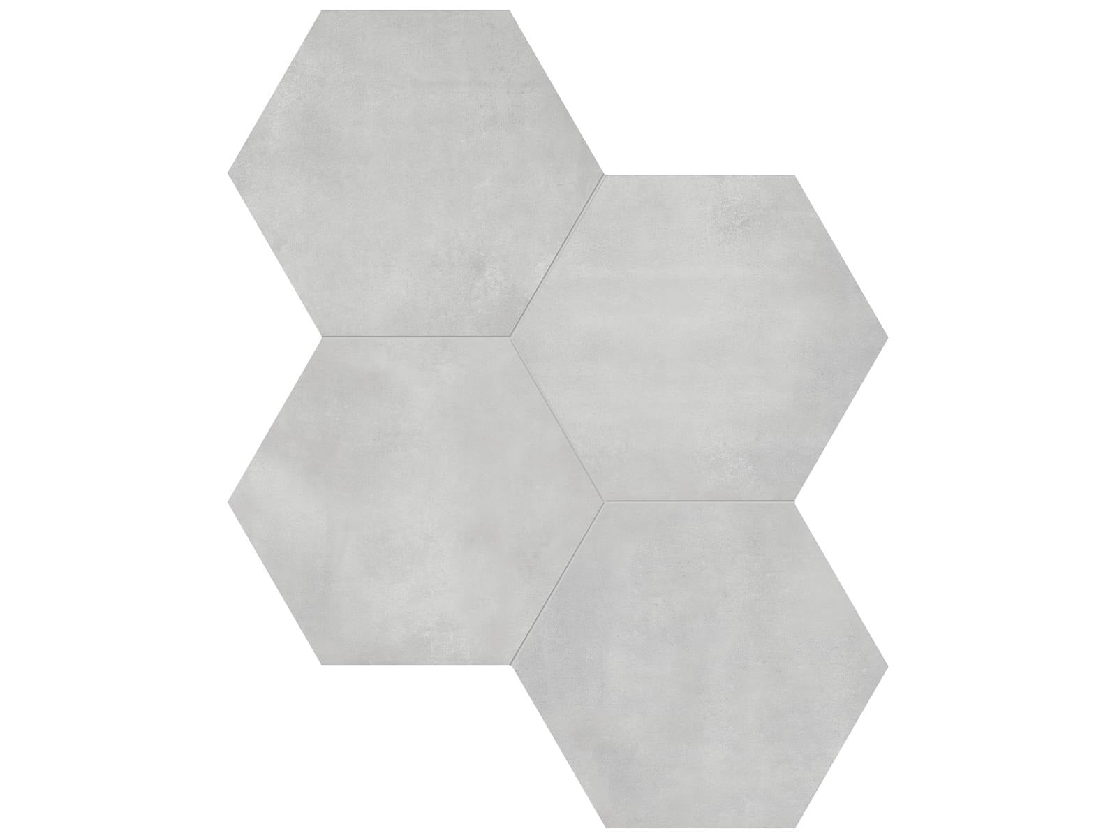 Anatolia - Form - Ice - Tuile hexagonale de porcelaine émaillée mate 17,5 cm (7 po)