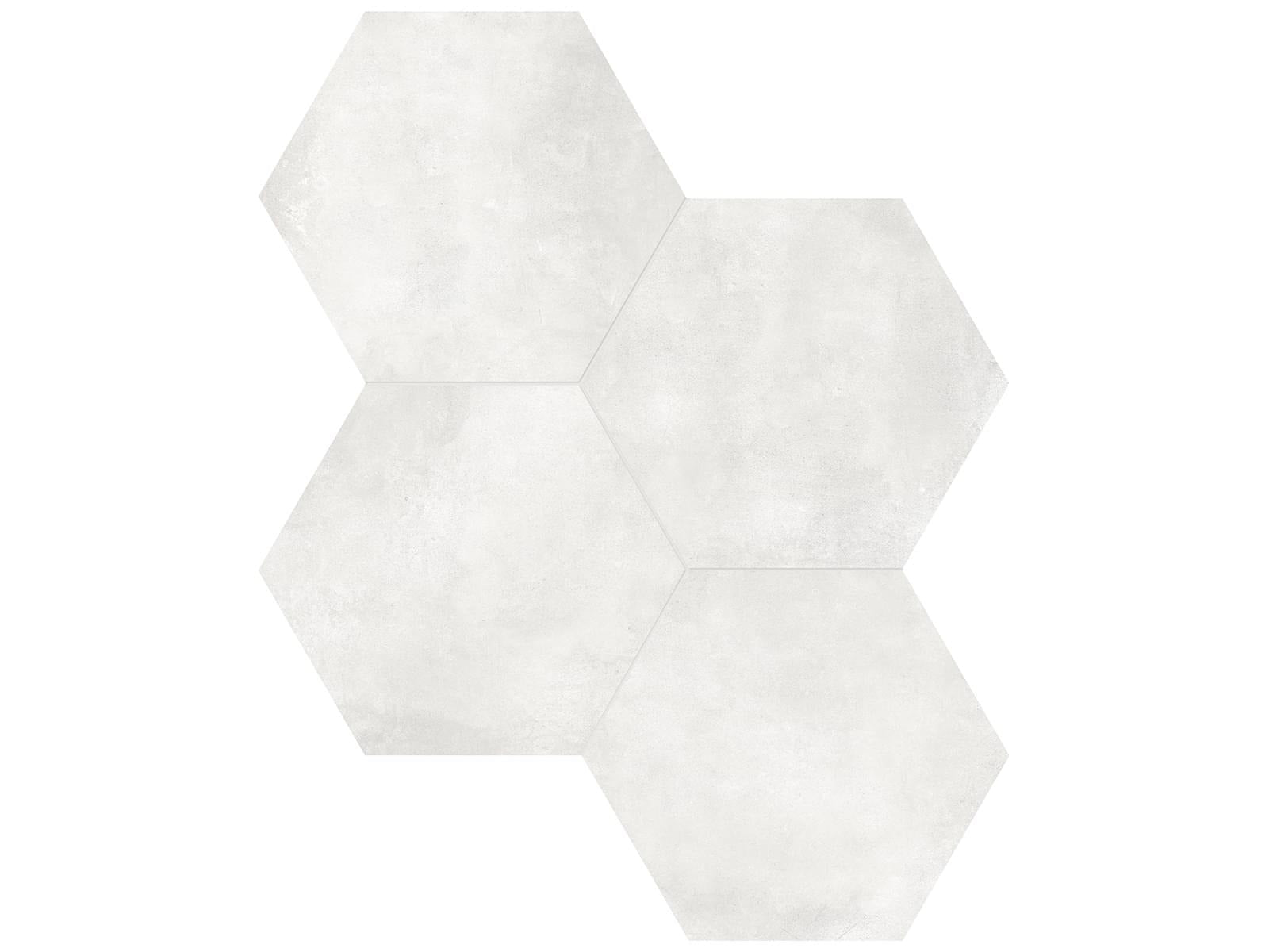 Anatolia - Form - Ivory - Tuile hexagonale de porcelaine émaillée mate 17,5 cm (7 po)