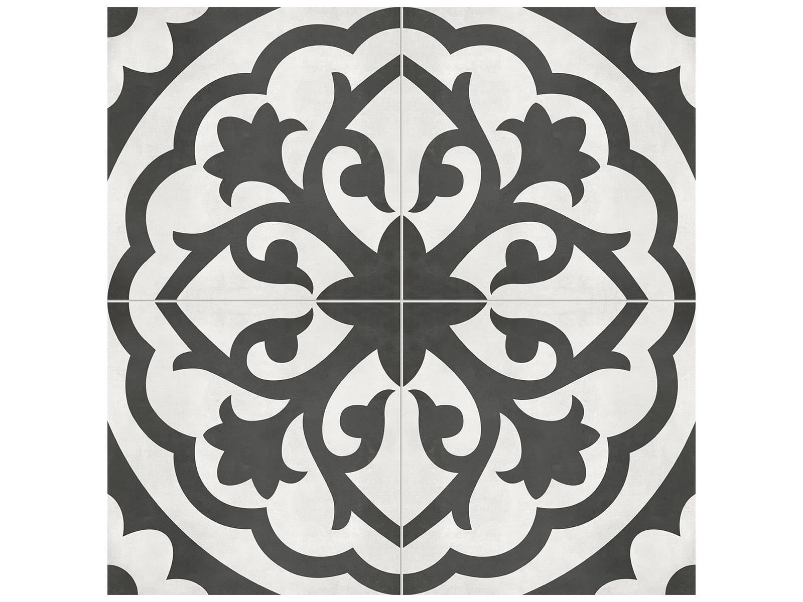 Anatolia - Form - Monochrome - Tuile décorative Lotus de porcelaine émaillée mate 20 x 20 cm (8 x 8 po)