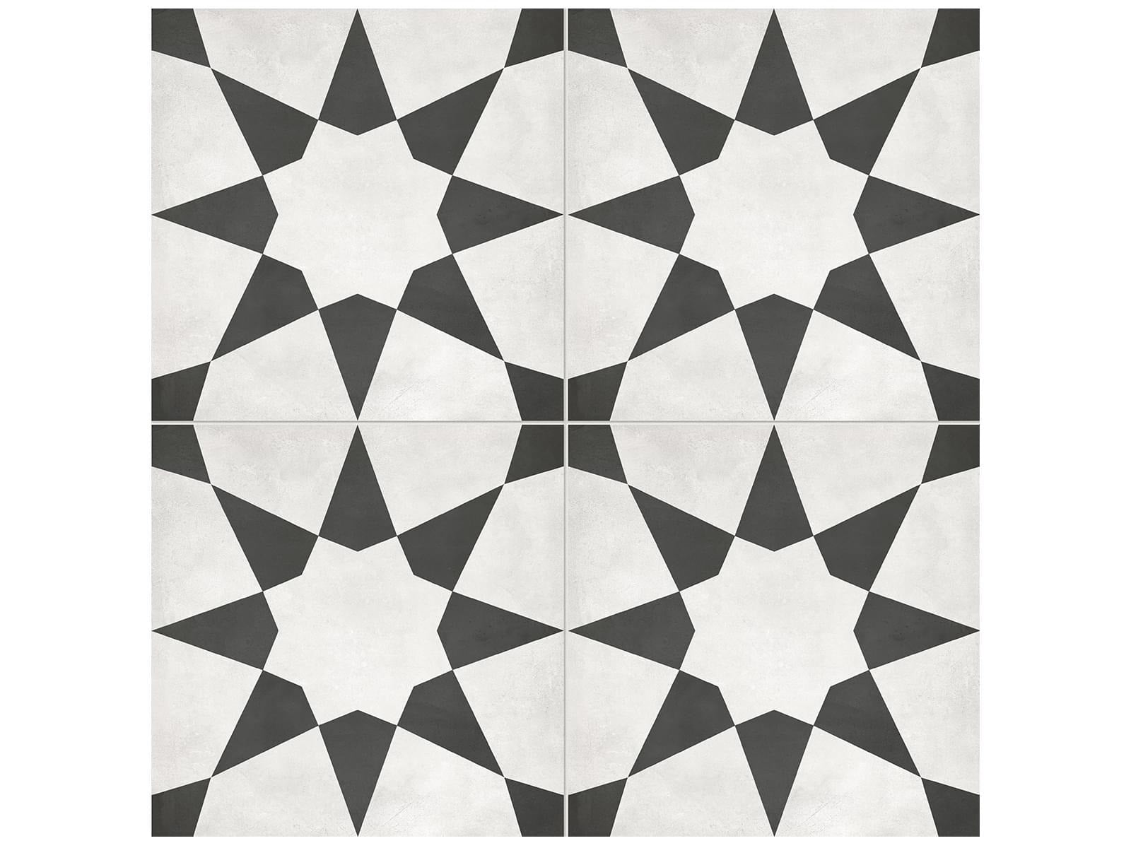 Anatolia - Form - Monochrome - Tuile décorative Stellar de porcelaine émaillée mate 20 x 20 cm (8 x 8 po)