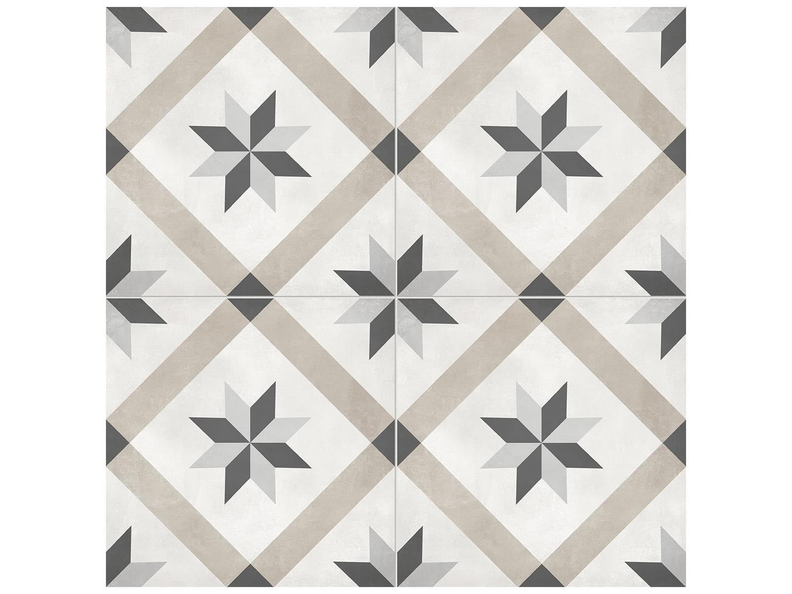 Anatolia - Form - Sand - Tuile décorative Compass de porcelaine émaillée mate 20 x 20 cm (8 x 8 po)