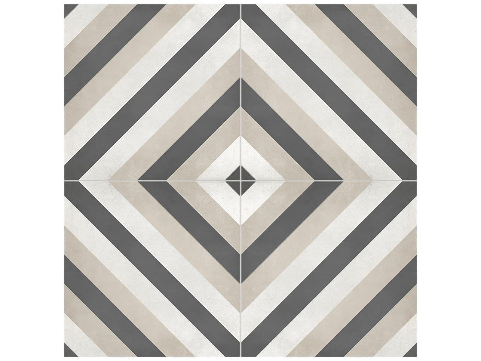 Anatolia - Form - Sand - Tuile décorative Diamond de porcelaine émaillée mate 20 x 20 cm (8 x 8 po)