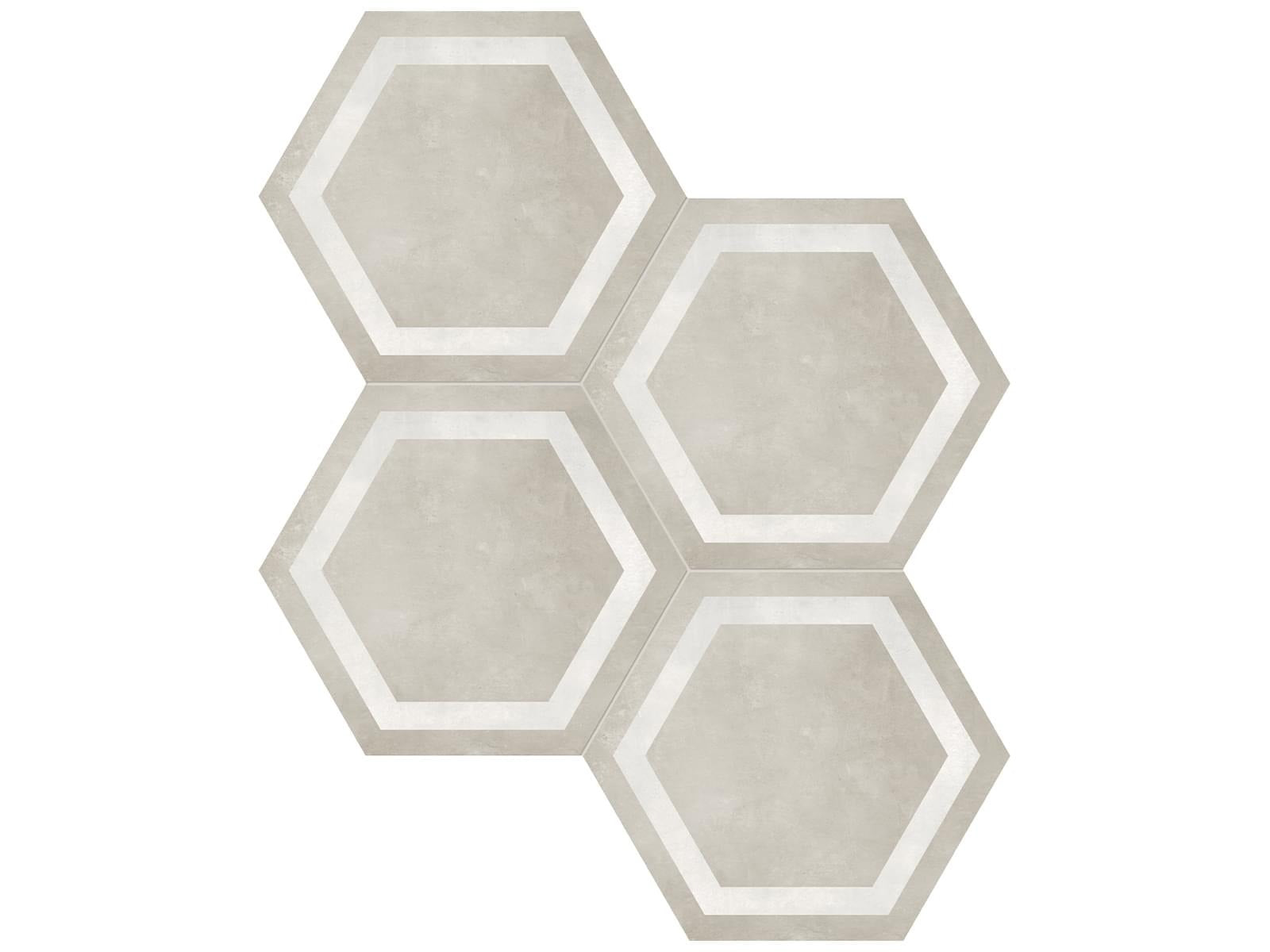 Anatolia - Form - Sand - Tuile hexagonale encadrée de porcelaine émaillée mate 17,5 cm (7 po)