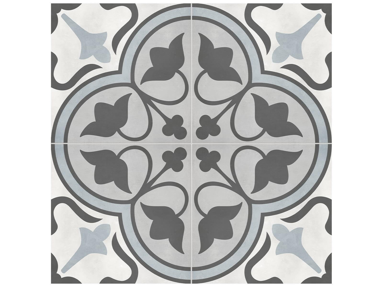Anatolia - Form - Tide - Tuile décorative Clover de porcelaine émaillée mate 20 x 20 cm (8 x 8 po)