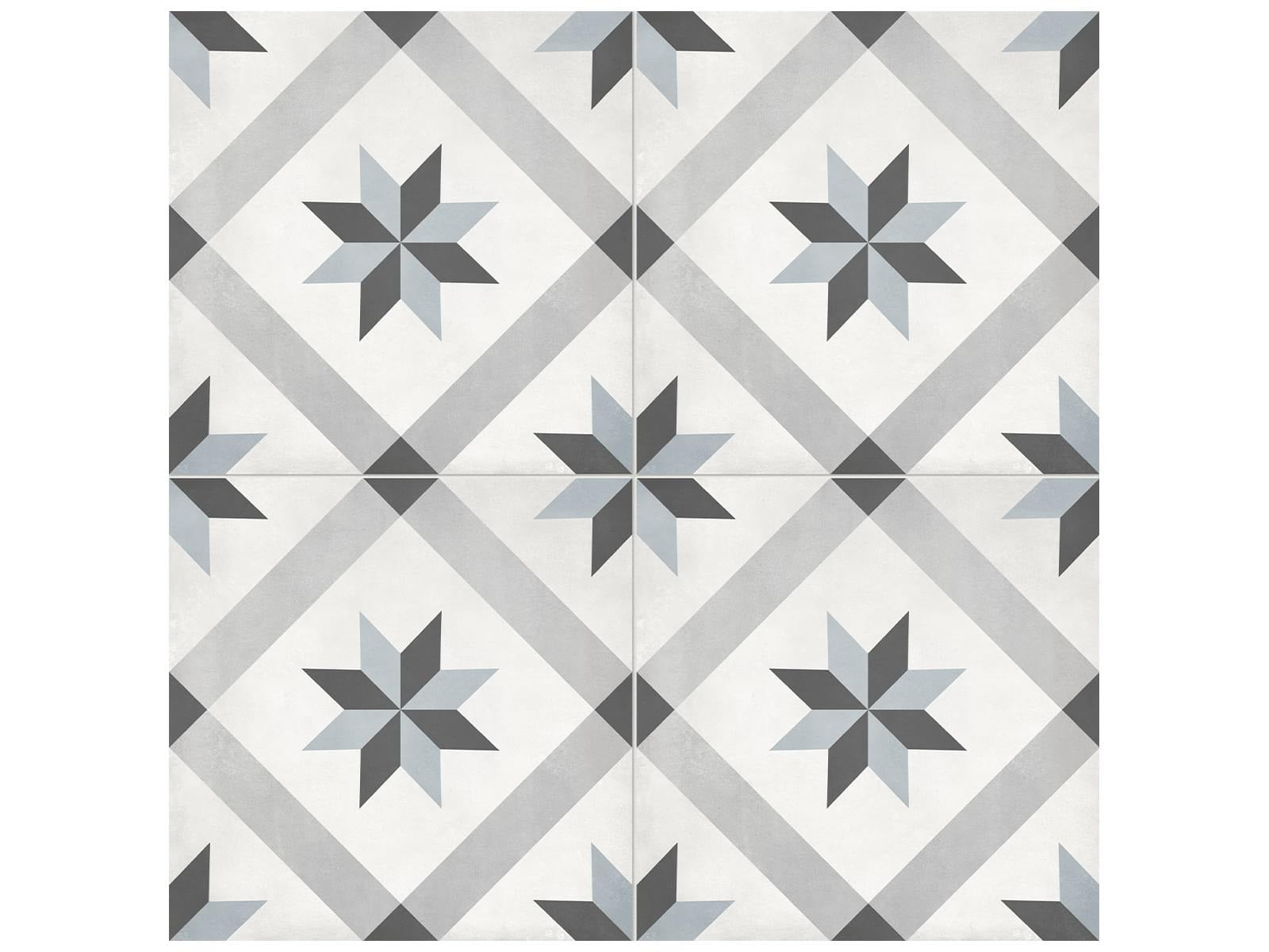 Anatolia - Form - Tide - Tuile décorative Compass de porcelaine émaillée mate 20 x 20 cm (8 x 8 po)