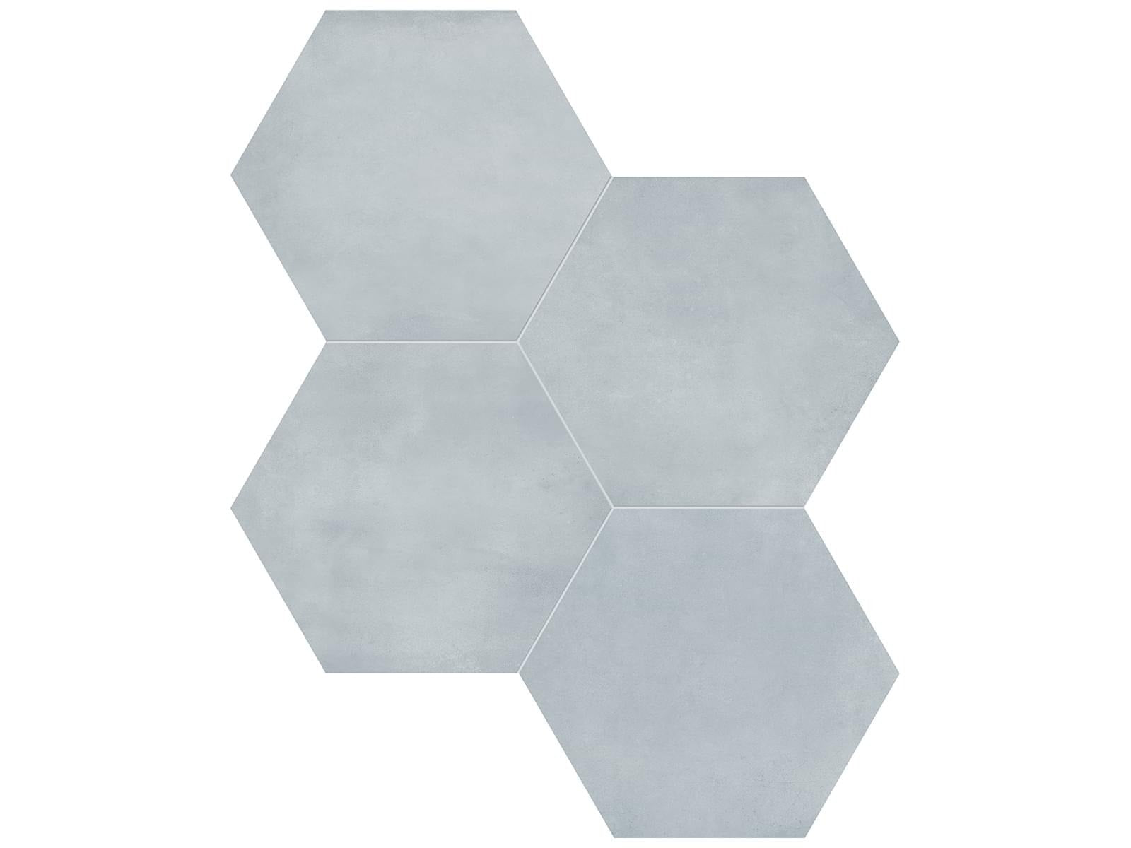 Anatolia - Form - Tide - Tuile hexagonale de porcelaine émaillée mate 17,5 cm (7 po)
