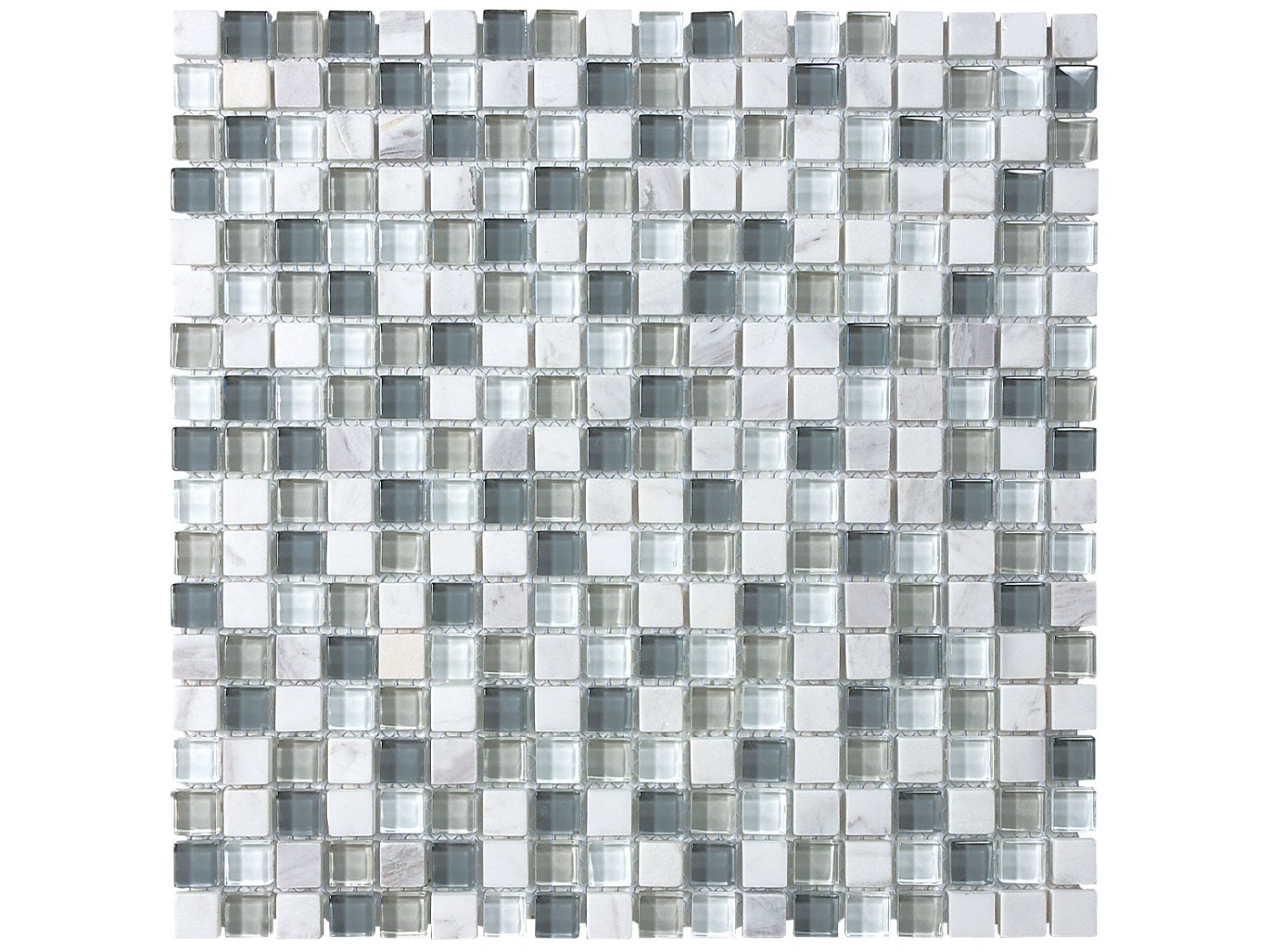 Anatolia - Glass Stone - Iceland - Mosaïque de verre et pierre, fini mixte 1,6 x 1,6 cm (5/8 x 5/8 po)