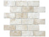 Anatolia - Ivory - Mosaïque de travertin à motif brique, fini vieilli 5 x 10 cm (2 x 4 po)