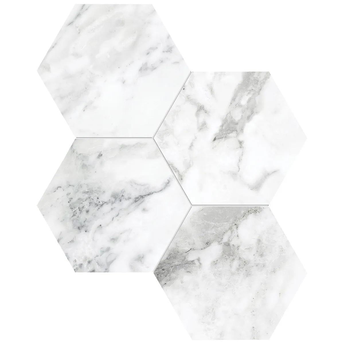 Anatolia - La Marca - Arabescato - Mosaïque Hexagone 6 po adouci ||4501-0331-2 - Ceramed