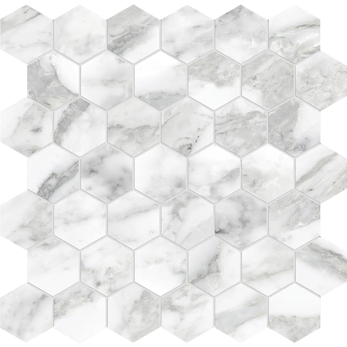 Anatolia - La Marca - Arabescato - Mosaïque Square 2 x 2 po adouci ||4501-0367-2 - Ceramed