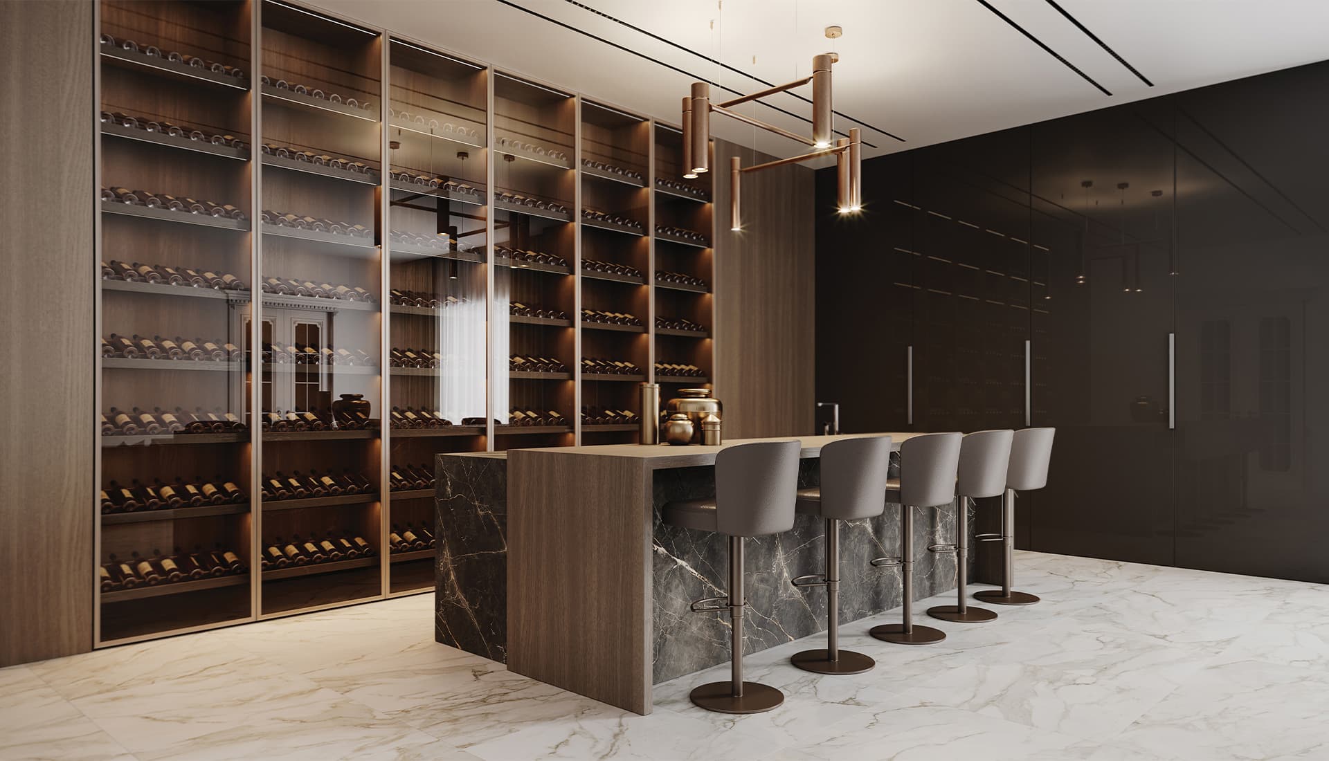 Anatolia - La Marca - Calacatta Paonazzo - Bordure bullnose porcelaine adouci 3 x 12 po ||4502-0292-1 - Ceramed
