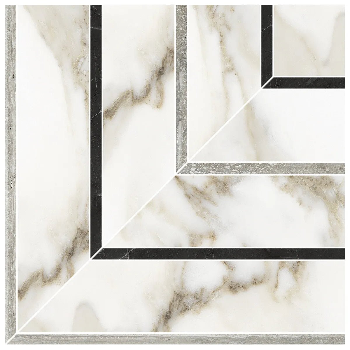 Anatolia - La Marca - Calacatta Paonazzo - Mosaïque Picco adouci ||4501-0401-2 - Ceramed