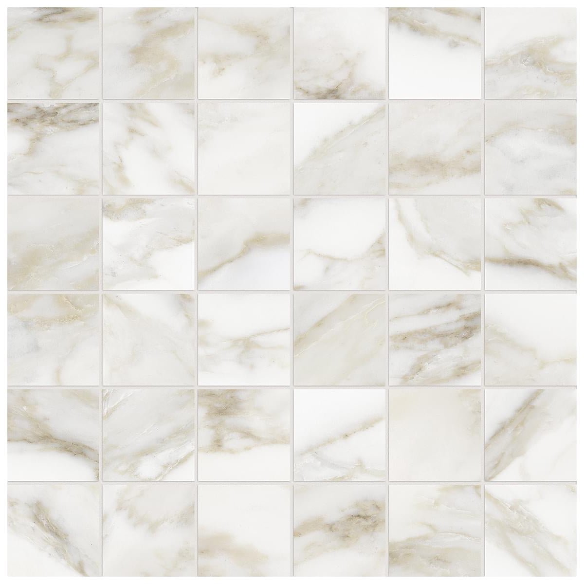 Anatolia - La Marca - Calacatta Paonazzo - Mosaïque Square adoucie 5 x 5 cm (2 x 2 po) ||4501-0369-2 - Ceramed