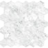 Anatolia - La Marca - Carrara Gioia - Mosaïque Hexagon adoucie 5 cm (2 po) ||4501-0352-2 - Ceramed