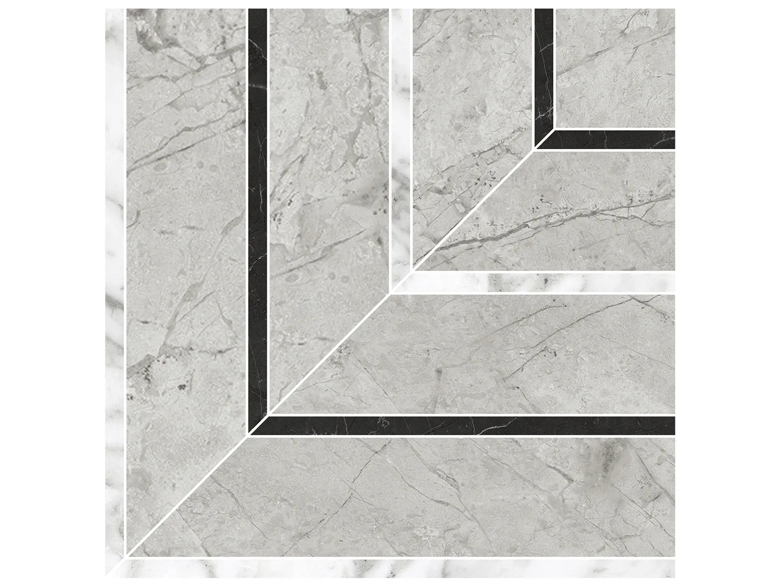 Anatolia - La Marca - Paradiso Argento - Mosaïque Picco adouci ||4501-0403-2 - Ceramed