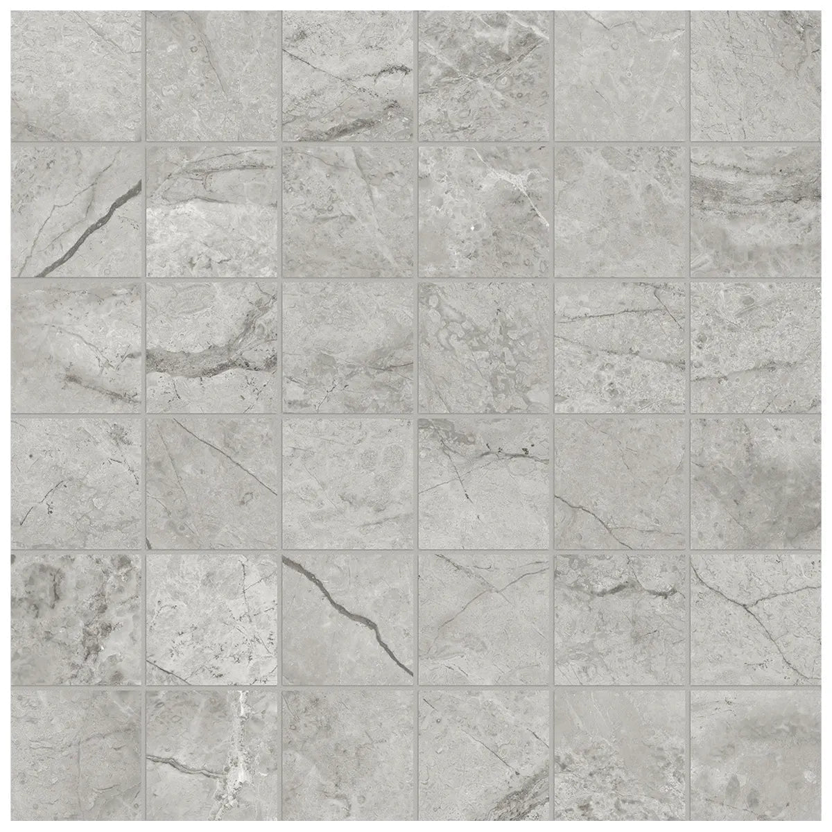 Anatolia - La Marca - Paradiso Argento - Mosaïque Square 2 x 2 po adouci ||4501-0371-2 - Ceramed