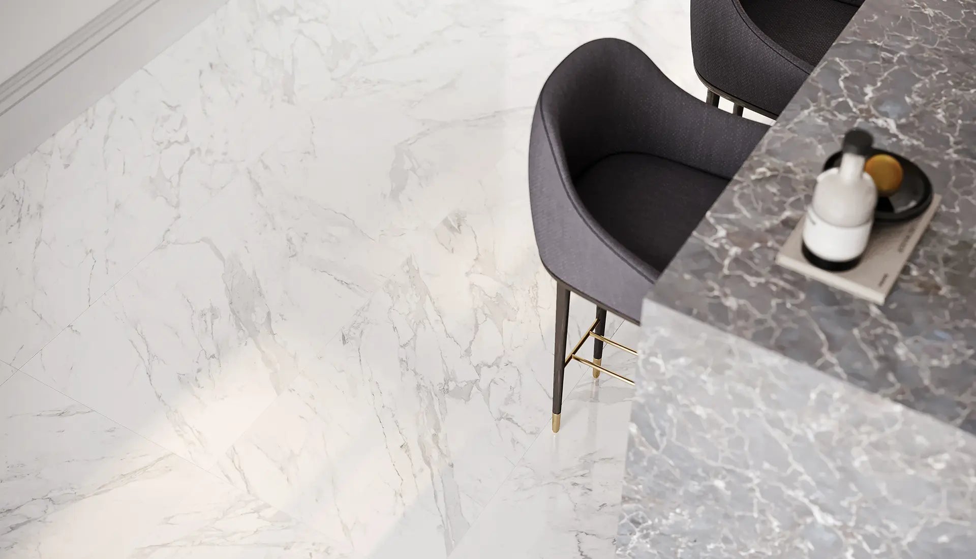 Anatolia - La Marca - Statuarietto - Bordure bullnose porcelaine adouci 3 x 12 po ||4502-0291-1 - Ceramed