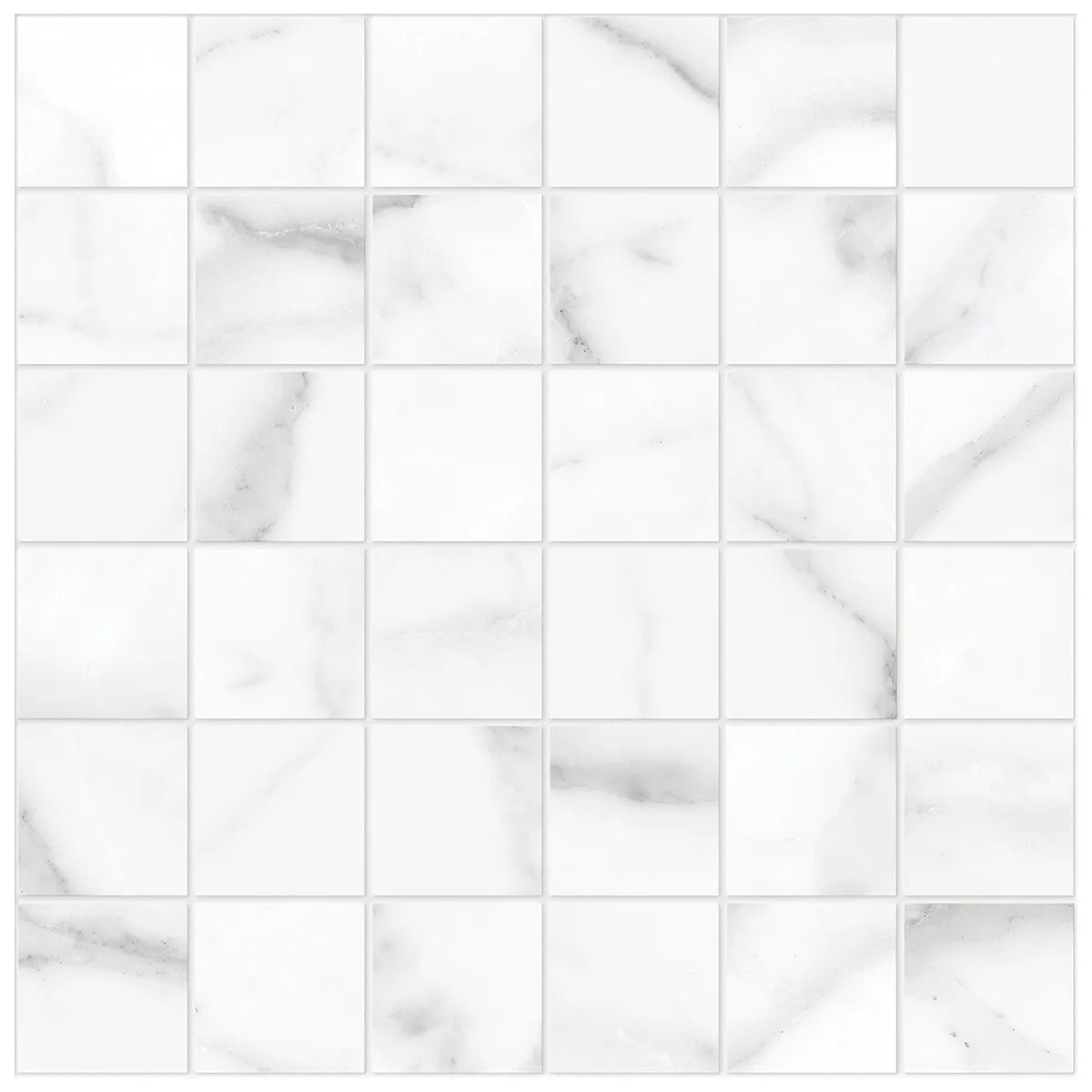Anatolia - La Marca - Statuario Nuovo - Mosaïque Square 2 x 2 po adouci ||4501-0374-2 - Ceramed