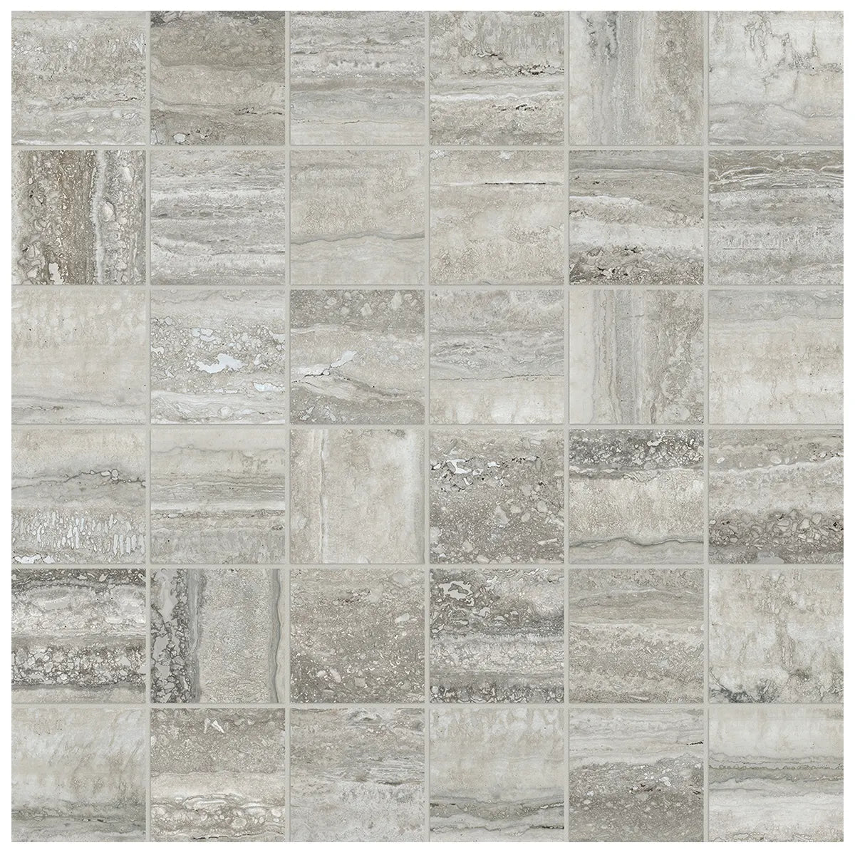 Anatolia - La Marca - Travertino Instrata - Mosaïque Square 2 x 2 po adouci ||4501-0373-0 - Ceramed