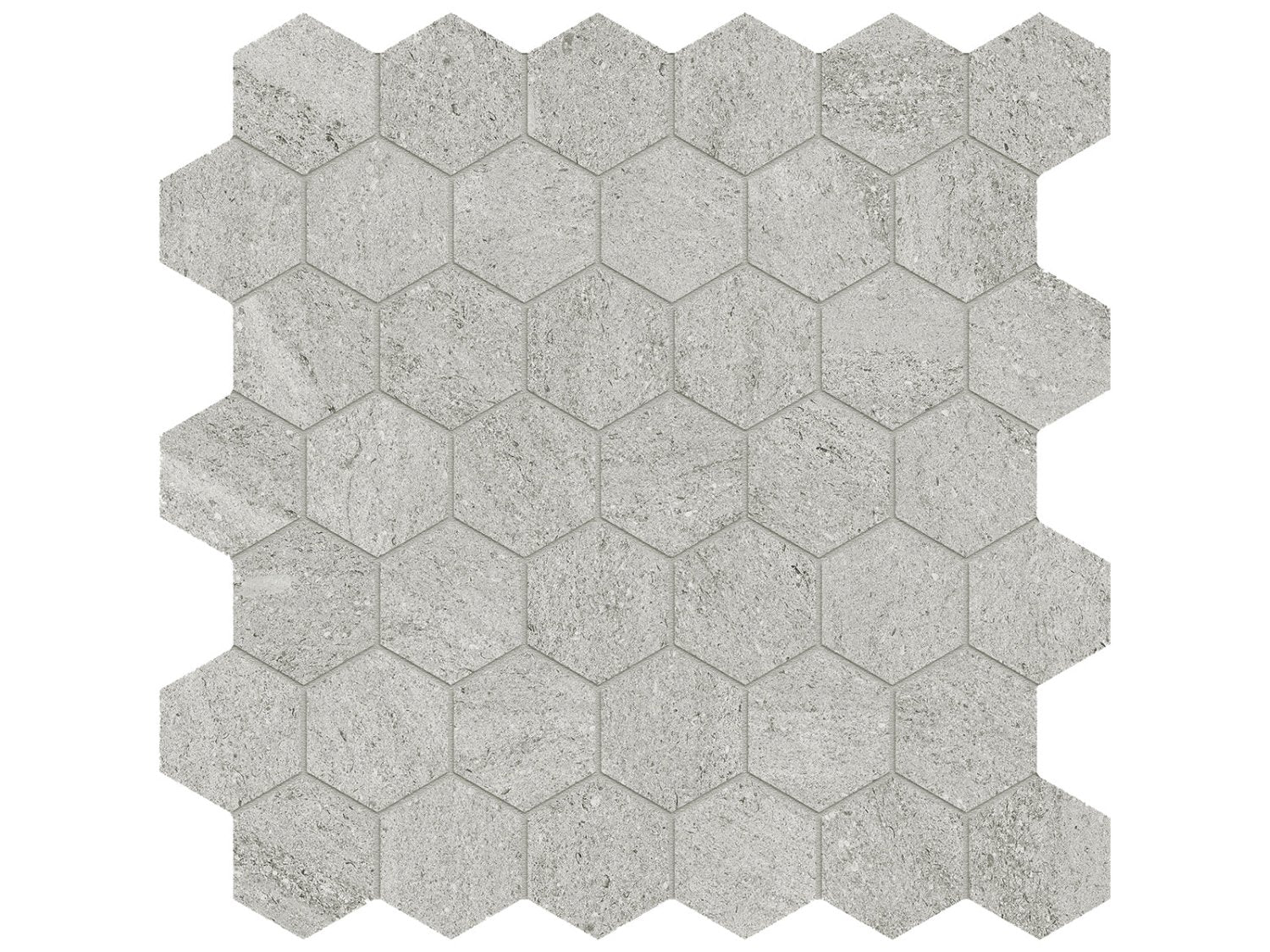 Anatolia - Lithoform - Veincut Twilight - Mosaïque hexagonale de porcelaine colorée dans la masse, fini mat organique 5 cm (2 po)