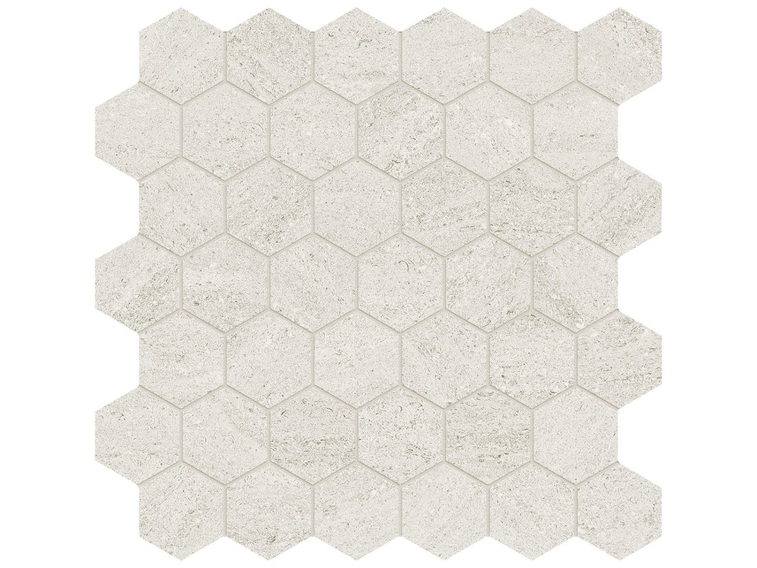Anatolia - Lithoform - Veincut Vista - Mosaïque hexagonale de porcelaine colorée dans la masse, fini mat organique 5 cm (2 po)