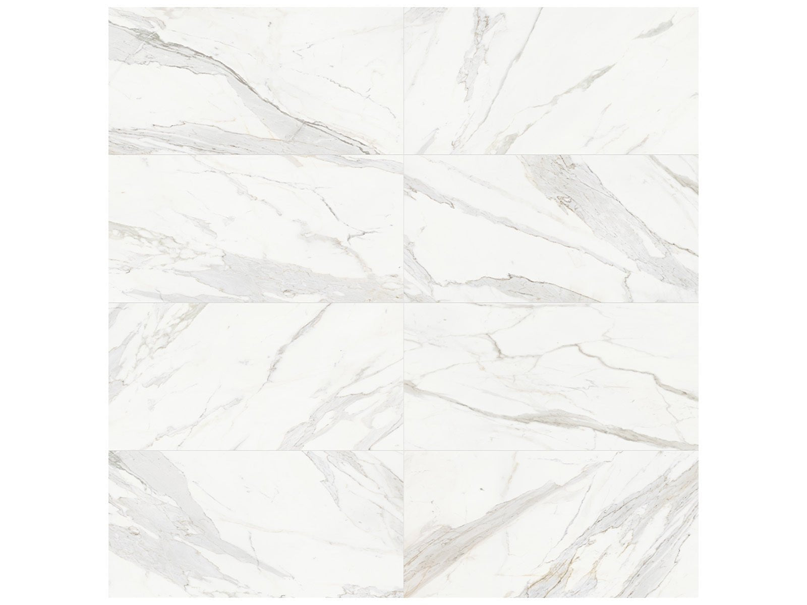 Anatolia - Majesto - Calacatta Borghini - Tuile de porcelaine colorée dans la masse rectifiée aspect pierre 24 x 48 po
