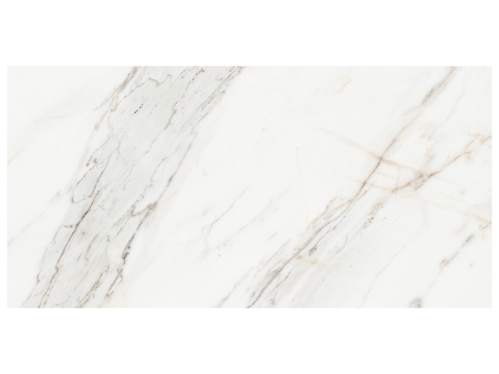 Anatolia - Majesto - Calacatta Borghini - Tuile de porcelaine colorée dans la masse rectifiée aspect pierre 12 x 24 po