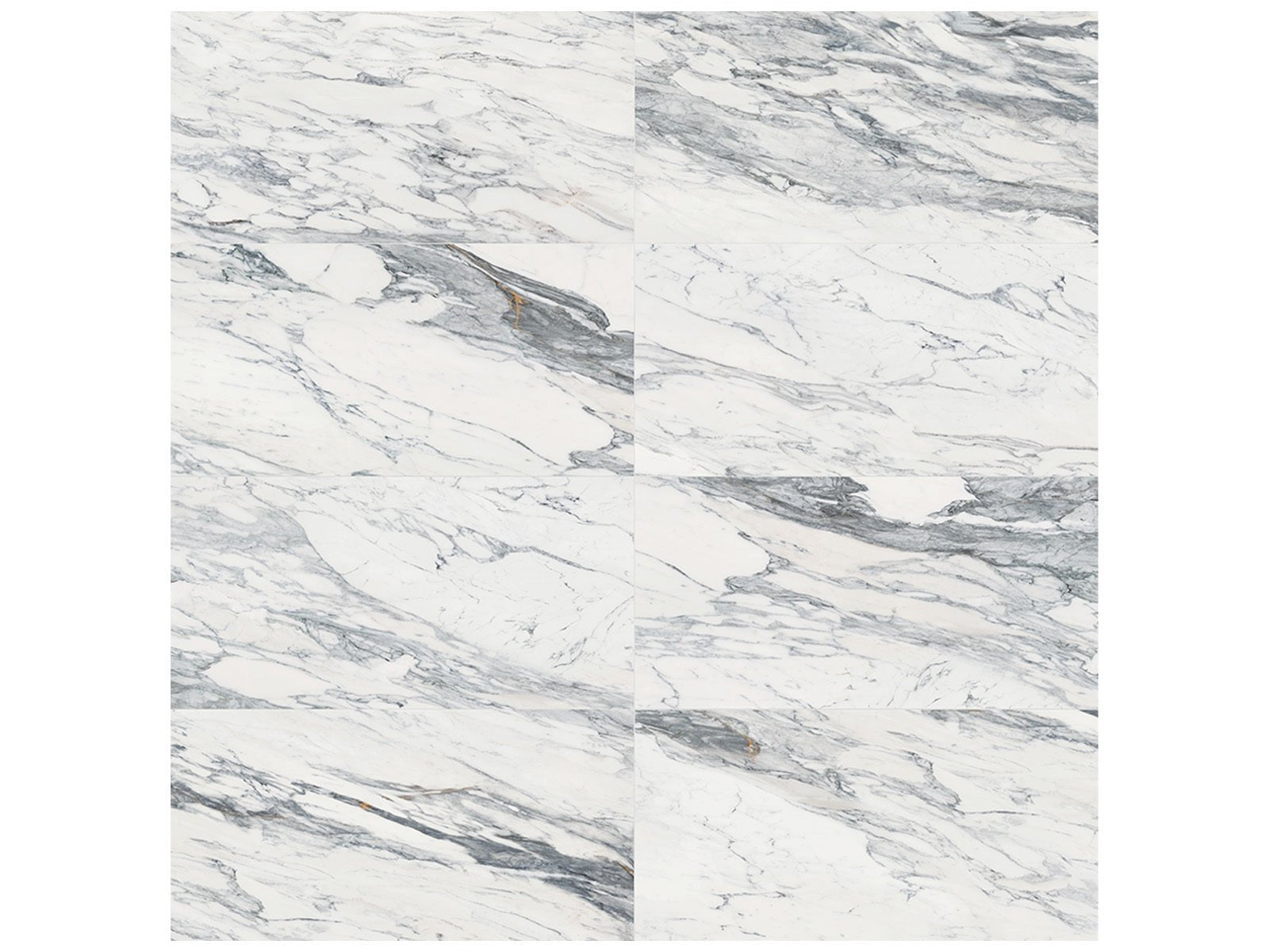 Anatolia - Majesto - Calacatta Corchia - Tuile de porcelaine colorée dans la masse rectifiée aspect pierre 24 x 48 po