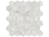 Anatolia - Majesto - Crystal Bianco - Mosaïque hexagonale de porcelaine colorée dans la masse adoucie 5 cm (2 po)