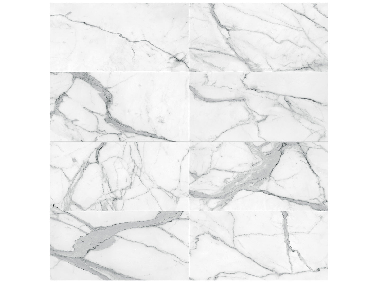 Anatolia - Majesto - Statuario - Tuile de porcelaine colorée dans la masse rectifiée aspect pierre 24 x 48 po