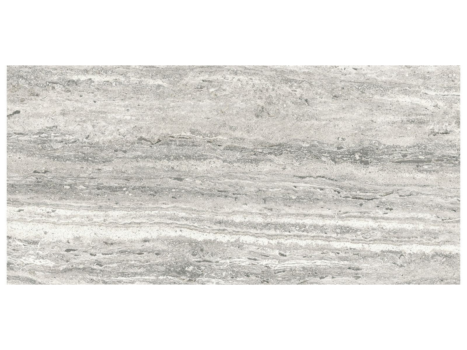 Anatolia - Majesto - Travertino Titanium - Tuile de porcelaine colorée dans la masse rectifiée aspect pierre 12 x 24 po