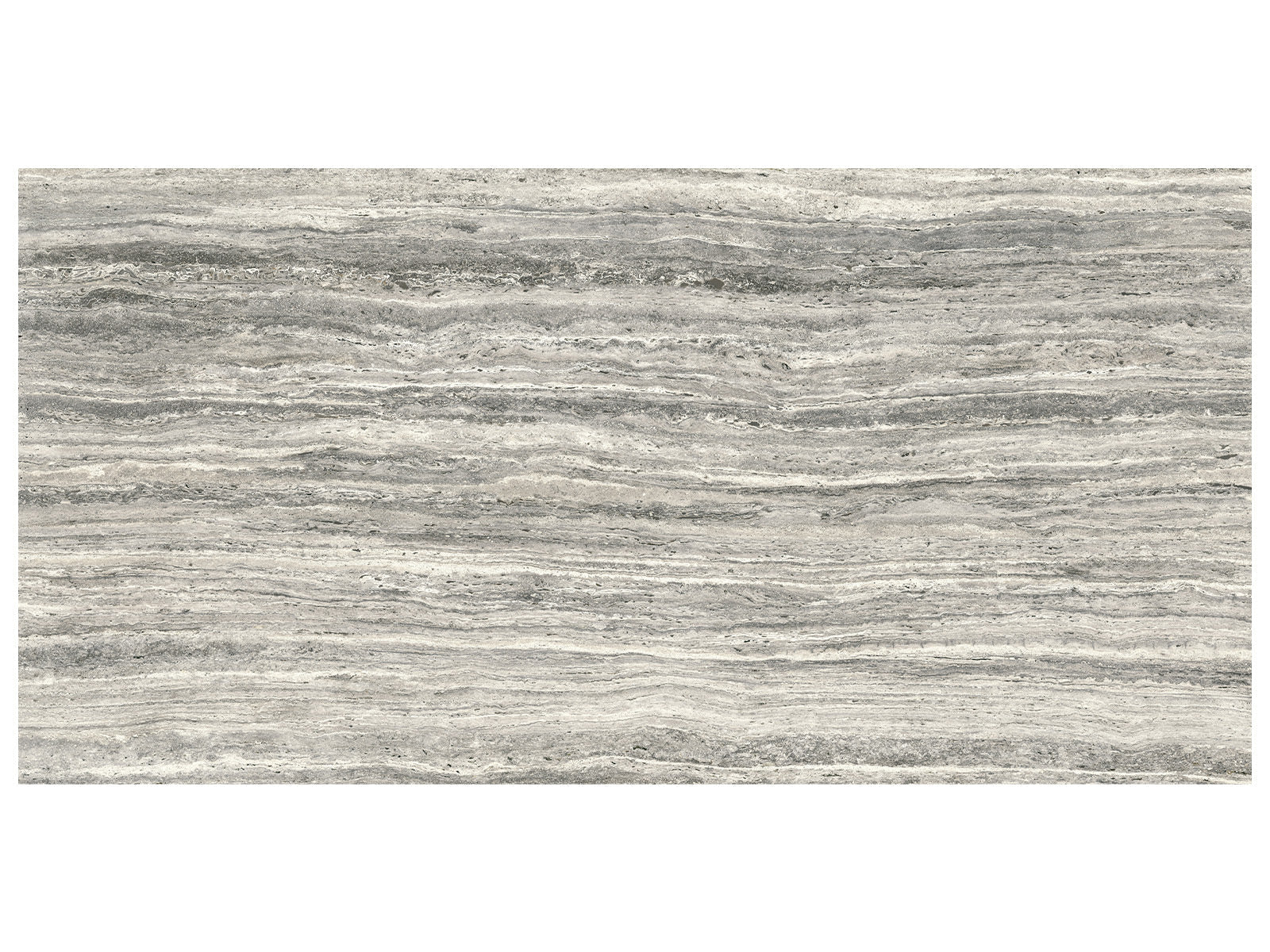 Anatolia - Majesto - Travertino Titanium - Tuile de porcelaine colorée dans la masse rectifiée aspect pierre 24 x 48 po