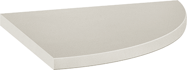 Anatolia - Marmiline - Ash - Tablette d'angle en pierre reconstituée polie 22,6 cm (8,9 po) - boîte de 10 - vue 3D