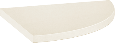 Anatolia - Marmiline - Ivory - Tablette d'angle en pierre reconstituée polie 22,6 cm (8,9 po) - boîte de 10 - vue 3D
