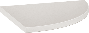 Anatolia - Marmiline - Pearl - Tablette d'angle en pierre reconstituée polie 22,6 cm (8,9 po) - boîte de 10 - vue 3D