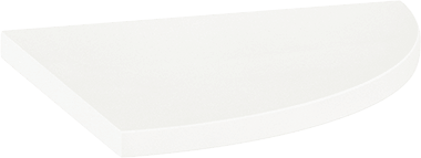 Anatolia - Marmiline - Snow - Tablette d'angle en pierre reconstituée polie 22,6 cm (8,9 po) - boîte de 10 - vue 3D