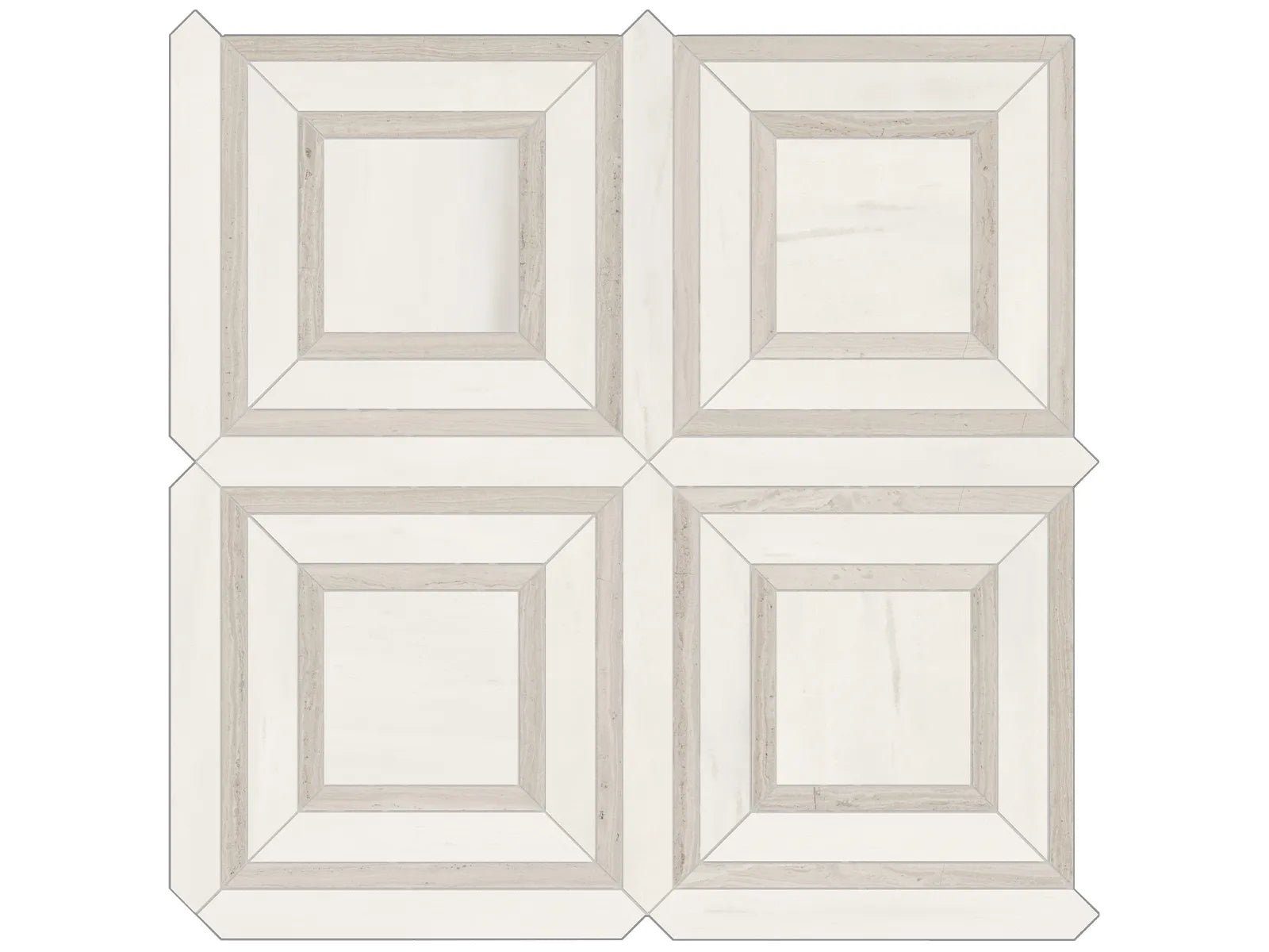 Anatolia - Mayfair - Suave Bianco - Mosaïque Piazza de porcelaine émaillée lustrée - Ceramed