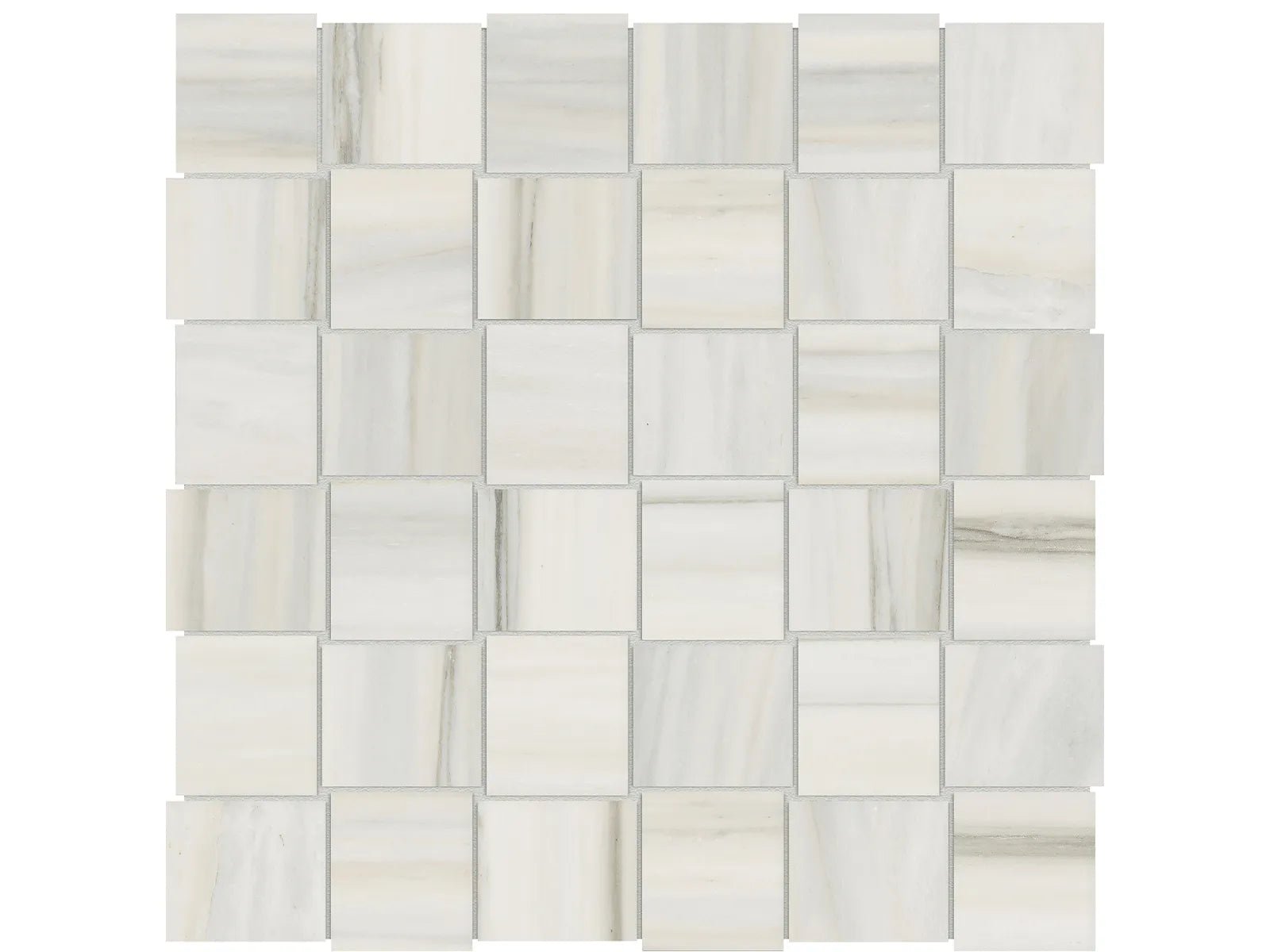 Anatolia - Mayfair - Zebrino - Mosaïque Basketweave de porcelaine émaillée 5 x 5 cm (2 x 2 po) - Ceramed
