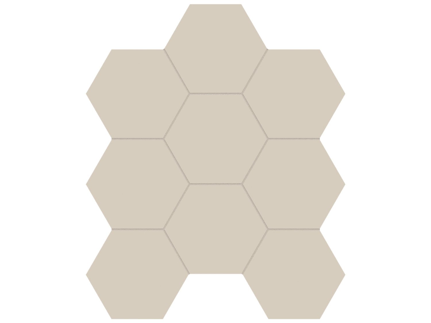 Anatolia - Monoforma - Oasis - Mosaïque hexagonale de porcelaine non émaillée, fini satiné 10 cm (4 po)