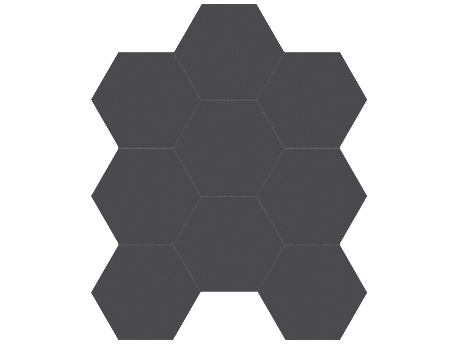 Anatolia - Monoforma - Silhouette - Mosaïque hexagonale de porcelaine non émaillée, fini satiné 10 cm (4 po)