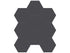 Anatolia - Monoforma - Silhouette - Mosaïque hexagonale de porcelaine non émaillée, fini satiné 10 cm (4 po)