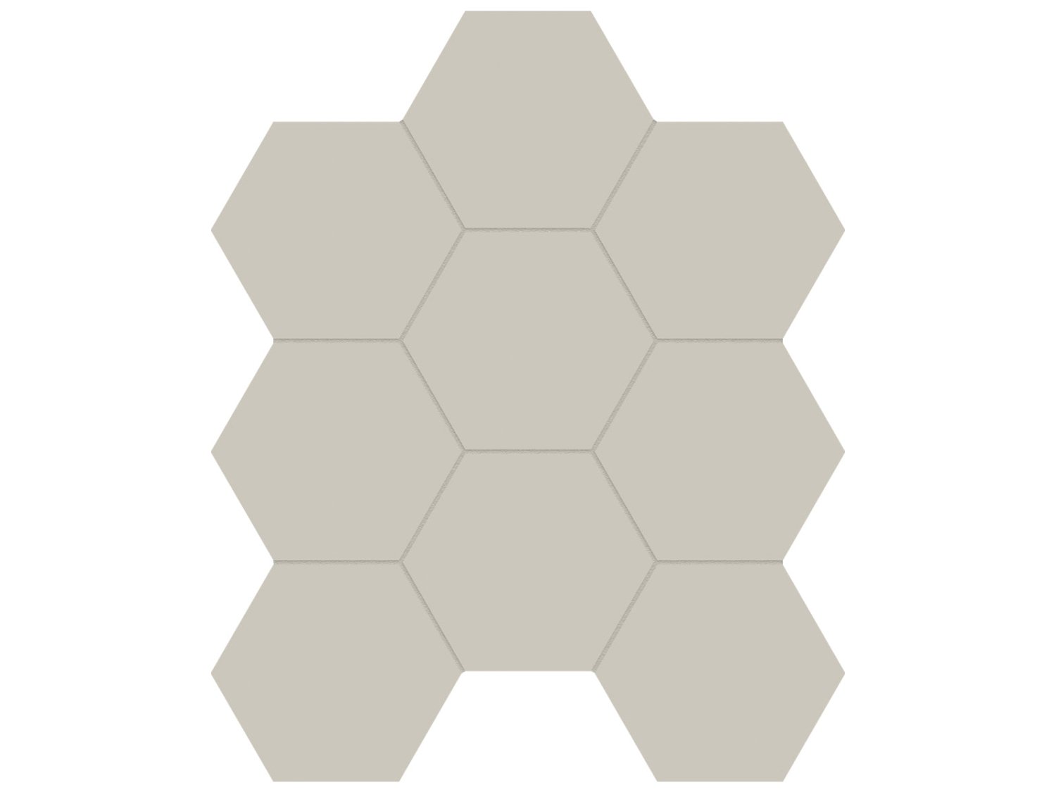 Anatolia - Monoforma - Storm - Mosaïque hexagonale de porcelaine non émaillée, fini satiné 10 cm (4 po)
