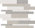 Anatolia - Mosaïque de porcelaine à bandes aléatoires Belgian Linen Light Blend mate 12" x 12" ||4501-0037-1 - Ceramed