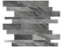 Anatolia - Mosaïque de porcelaine à bandes aléatoires Evolution Carbon mate 12" x 12" ||4501-0097-0 - Ceramed